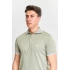 Erkek Haki %100 Pamuk Serin Tutan Fit Polo Yaka T-shirt