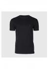 Erkek Siyah Baskılı Regular Fit Kalıp Likralı Kumaş T-shirt