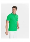 Erkek Yeşil %100 Pamuk Serin Tutan Fit Polo Yaka T-shirt