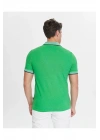Erkek Yeşil %100 Pamuk Serin Tutan Fit Polo Yaka T-shirt