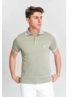 Erkek Haki %100 Pamuk Serin Tutan Fit Polo Yaka T-shirt