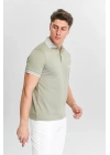 Erkek Haki %100 Pamuk Serin Tutan Fit Polo Yaka T-shirt