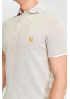 Erkek Bej %100 Pamuk Serin Tutan Fit Polo Yaka T-shirt
