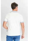 Erkek Beyaz %100 Pamuk Serin Tutan Fit Polo Yaka T-shirt