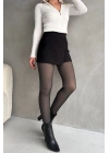 Termal Içi Peluşlu Siyah-ten Görünümlü Kışlık Külotlu Çorap