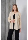 Kadın Taş Oversize Uzun Keten Gömlek