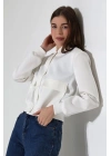 Kadın Beyaz Butik Mevsimlik Bomber Ceket