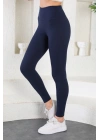 Kadın Lacivert Yüksek Bel Toparlayıcı Ve Sıkılaştırıcı Tayt Yüksek Kalite Spor Ve Günlük Kullanım