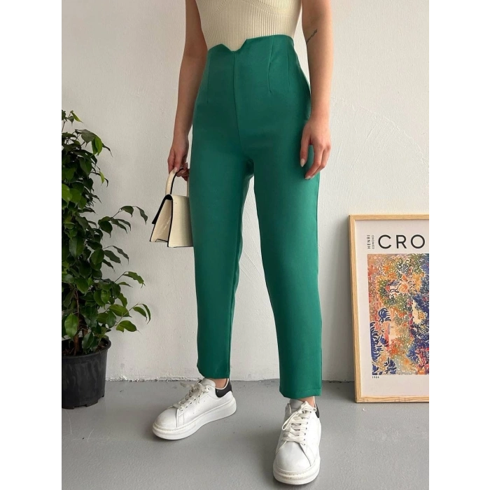 Atlas fletolu pantolon petrol yeşili