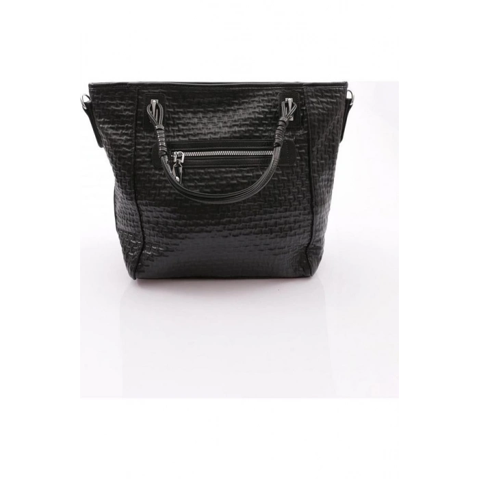 Avaj Siyah Cilt Omuz Çantası