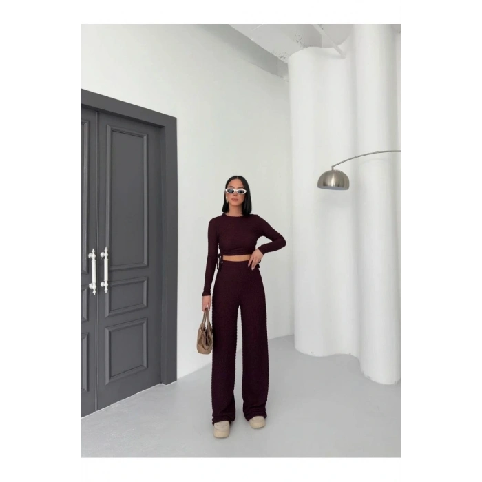 Bubble alt üst takım bordo pt510446