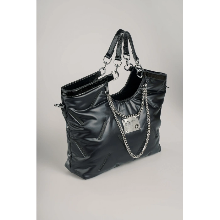 Enya Siyah Cilt Omuz Çantası