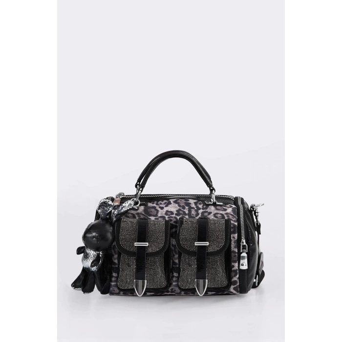 Kiwer Siyah Cilt Omuz Çantası