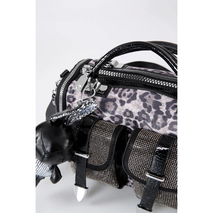 Kiwer Siyah Cilt Omuz Çantası