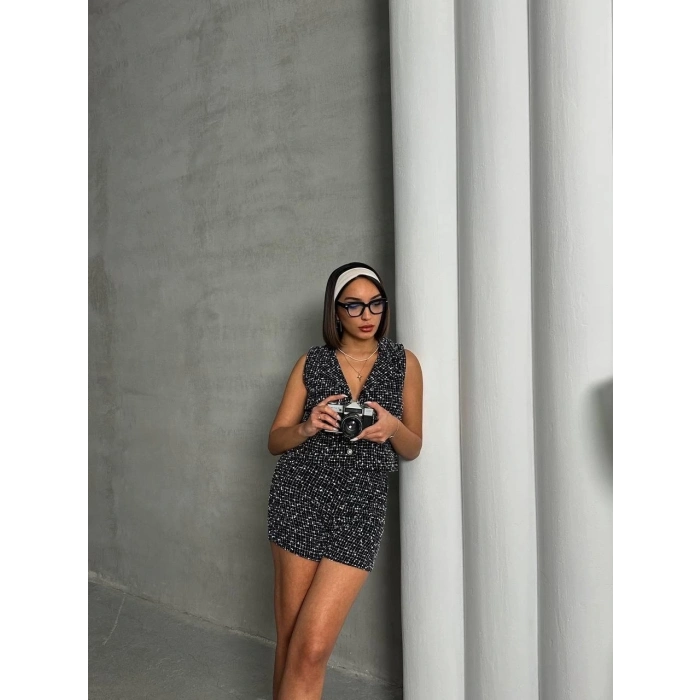 Yelekli şort takım