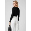 Çıtçıt Detaylı Bluz Siyah T4343