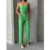 Palazzo pantolonlu alt üst takım yeşil