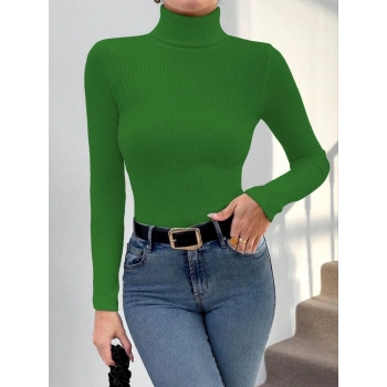 Başıkçı yaka dar kesim kaşkorse kazak yeşil w3103