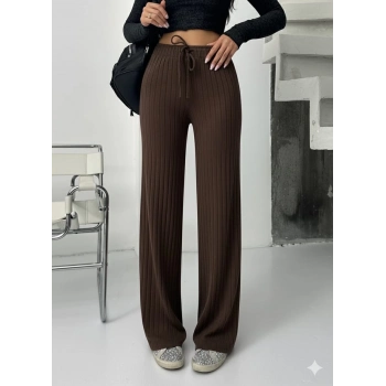 Fitilli şardonlu pantolon kahve a4058