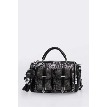 Kiwer Siyah Cilt Omuz Çantası