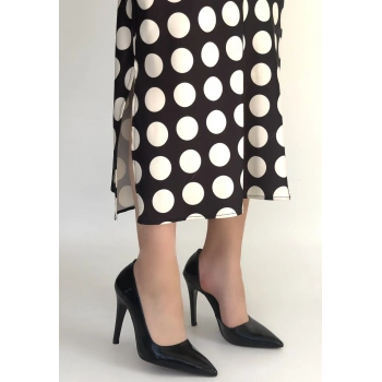 Pley Siyah Rugan Stiletto Ayakkabı