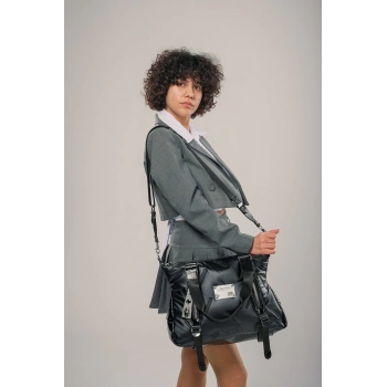 Tiven Siyah Cilt Omuz Ve Kol Çantası