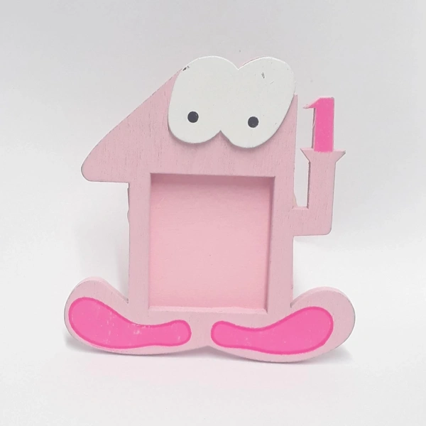 1 Yaş Pembe Ahşap Çerçeve 12 Adet