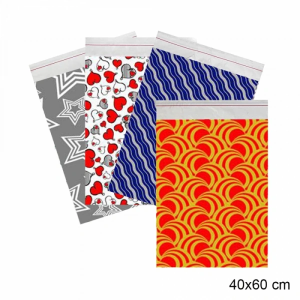 100’lü Desenli Metalize Poşet 40x60