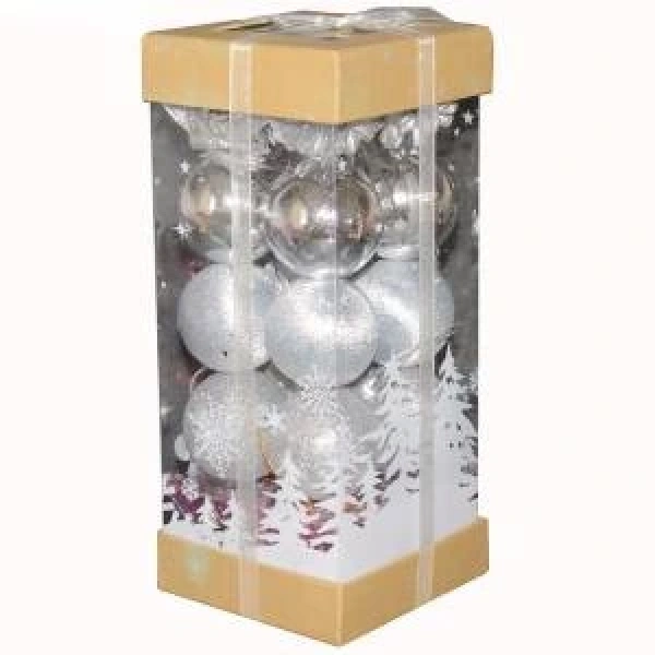 20Li Gümüş Karışık Kutu Süs