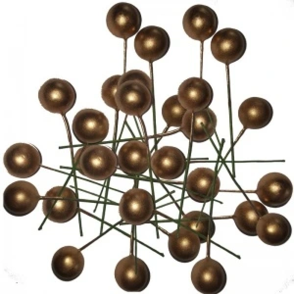 25 Adet Pike Cici Top Altın Sarısı Renk 1 cm