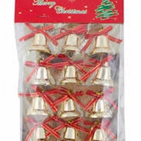 2,5 Cm 12 Li Gold Plastik Çan