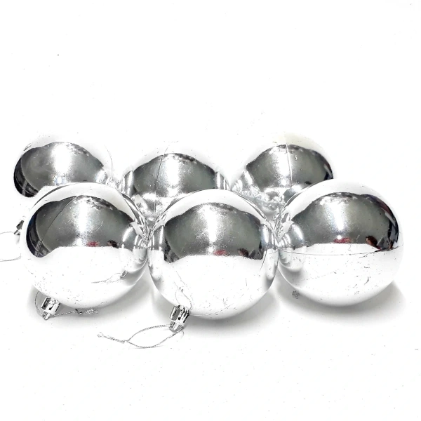8 Cm 6Lı Top Gümüş