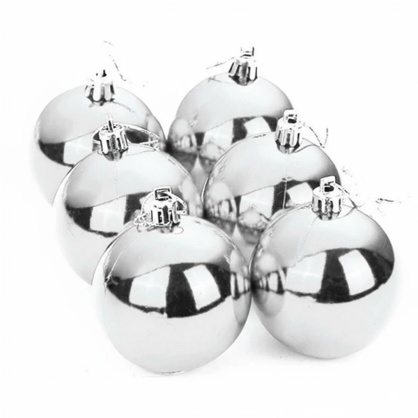 8 Cm 6Lı Top Gümüş