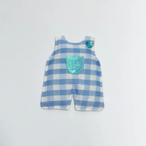 Bebek Tulumu Mavi Süsleme Kumaş Sticker 25 Adet