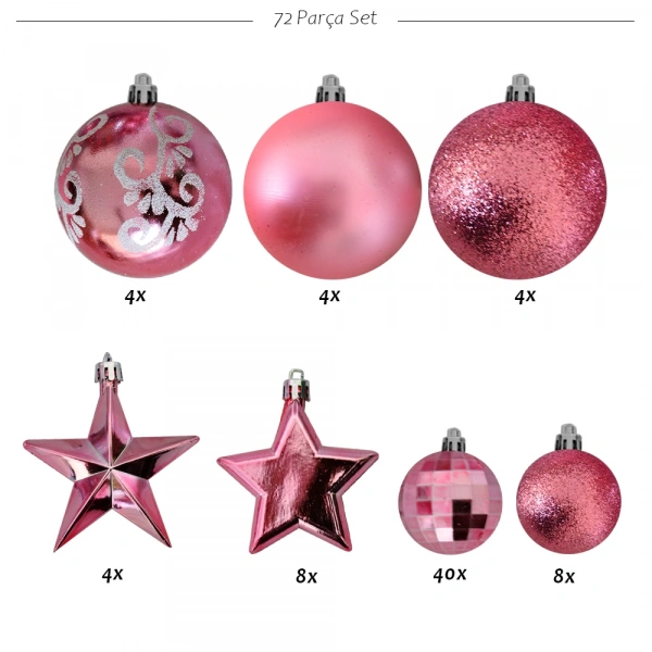 Bronz Ağaç Süsleme Seti 72 Parça