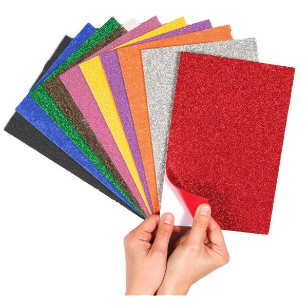 Eva Tabaka 10lu 50x70 Simli Yapışkanlı Tek Renk