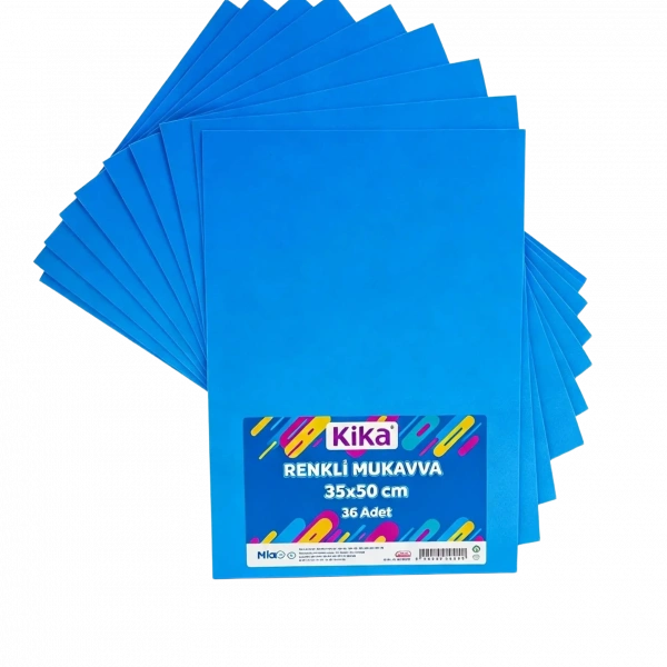 Kika Renkli Mukavva 35x50 36lı-Mavi-