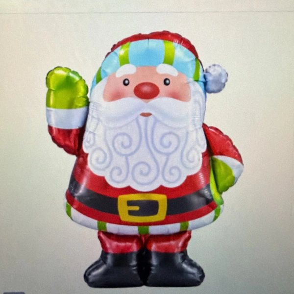 Noel Baba Şekil Folyo Balon 89-75 cm