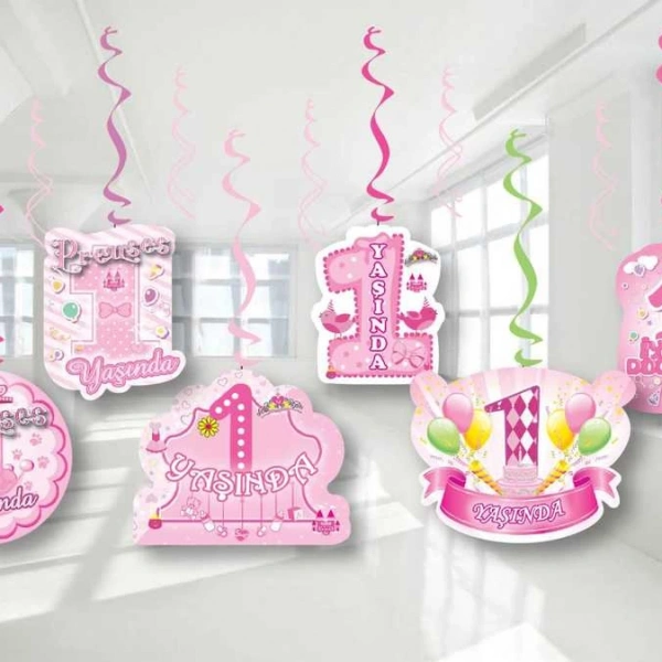 Pembe 1 Yaş 6lı Tavan Süs