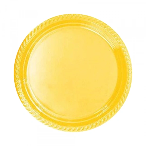 Sarı Plastik Tabak 22cm