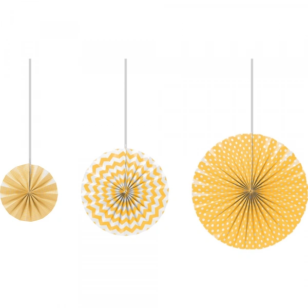 Sarı Yelpaze Süs Seti