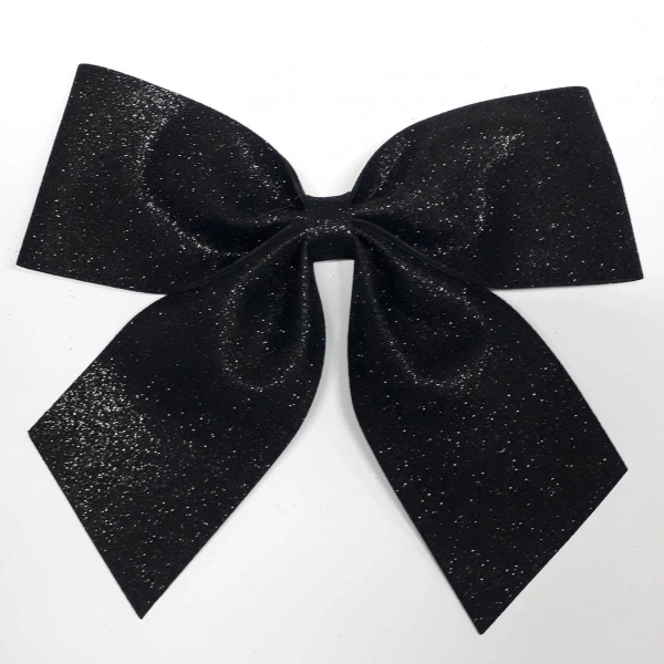 Siyah Renk Simli Eva Büyük Fiyonk 24 x 22 cm