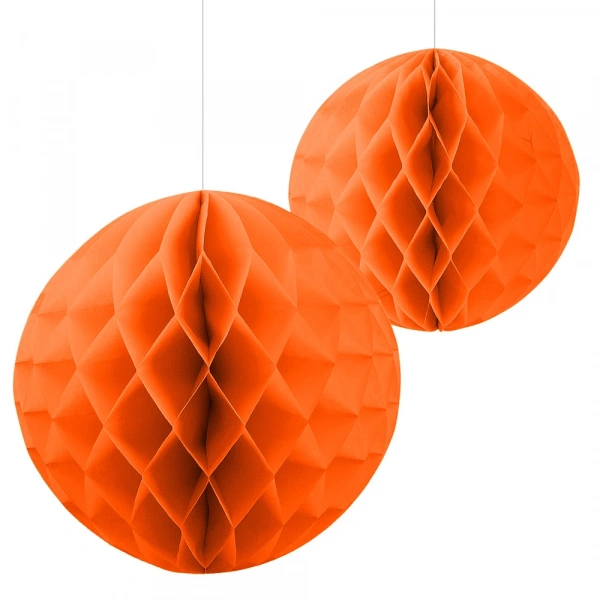 Turuncu Petek Kağıt Süs 2li