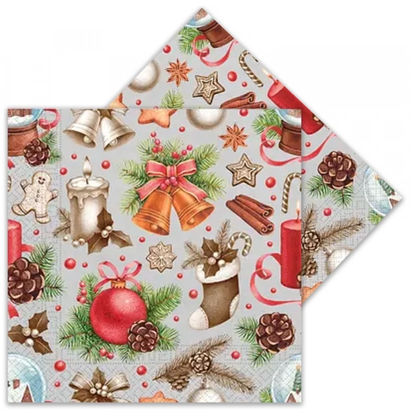Xmas Gifts Yılbaşı Temalı Peçete 33x33
