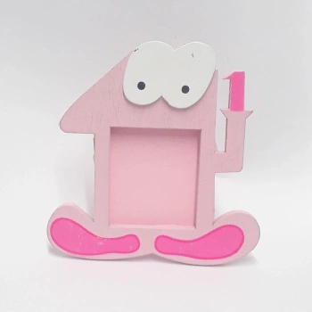 1 Yaş Pembe Ahşap Çerçeve 12 Adet
