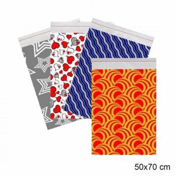 100’lü Desenli Metalize Poşet 50x70