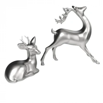 2li Gümüş Geyik Süs