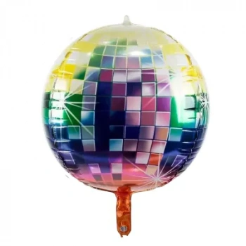22 Disko Topu Folyo Balon -Çok Renkli-