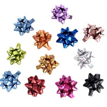 4,5 cm Hediye Paketi Süsü Metalik Karışık Renkli 100 Adet