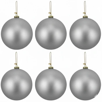 6 lı Gümüş Renkli Cici Top 6 cm